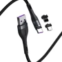 Кабель Baseus USB Cable to Lightning/microUSB/USB-C Zinc Magnetic Safe Fast Charging Data 1m Black/Gray (CA1T3-BG1): Тип USB Cable - Lightning/microUSB/USB-C