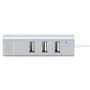 Адаптер Digitus Adapter USB-C to 3xUSB+Ethernet (DA-70253): Колір сріблястий