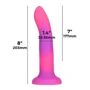 Светящийся в темноте фаллоимитатор ADDICTION - Rave - 8" Glow in the Dark Dildo - Pink Purple