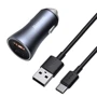Зарядное устройство Baseus Car Charger USB+USB-C Golden Contactor Pro 40W Dark Gray with USB-C Cable (TZCCJD-0G)