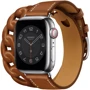 Аксесуар для Watch Apple Hermes Double Tour Barénia Gourmette Fauve (MKFV3) для Apple Watch 38/40/41mm