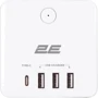 Сетевой фильтр 2E 3*USB-A, 1*USB-C, white (2E-AD431WH): Количество розеток, шт 3