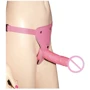 Розовый страпон для женщин Pleasure Harness with Dong, 16x3,5 см