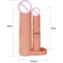 Насадка на член LoveToy Pleasure X-Tender Double Penis Sleeve Flesh Add 2"