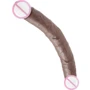Двойной фаллоимитатор King Cock 12" Slim Double Dildo, 30x3.3 см, коричневый