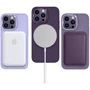 Чехол для iPhone TPU Case Bonbon Metal Style with MagSafe Dark Purple for iPhone 16: Материалы Термополиуретан