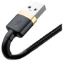 Кабель Baseus USB Cable to Lightning 2.4A 1m Gold/Black (CALKLF-BV1): Длина 1 м