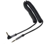 2E аудио (jack 3.5мм-M/jack 3.5мм- M) right angel,Coiled 1.8м, Black 2E-W9653RBL