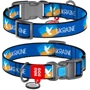 Ошейник WAUDOG Nylon с QR паспортом рисунок Флаг XL 25 мм 35-58 см (4504-0229)
