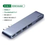 Адаптер Ugreen Adapter CM380 Dual USB-C to HDMI+2xUSB 3.0 A+SD+USB-C Space Gray (80856): Колір сірий