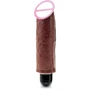 Вибромассажер King Cock 6 Vibr Stiffy Flesh, 17,8х4,2 см, коричневый