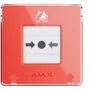 Бездротова настінна кнопка для активації пожежної тривоги вручну Ajax Manual Call Point Red