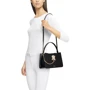 Жіноча сумка-сетчел Furla Tuberosa S Top Handle чорна (WB00195MSD000O6000): Фактура Зерниста, матова