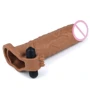 Насадка с вибрацией LoveToy Pleasure X-Tender Vibrating Penis Sleeve Flesh Add 2", Brown