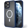 Чохол для iPhone Mobile Case TPU+PC Metal Buttons with MagSafe Blue для iPhone 12 Pro Max