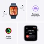 Apple Watch SE 2 2023 44mm GPS Midnight Aluminum Case with Midnight Sport Loop (MREA3) UA: Экран OLED LTPO (яркость до 1000 нит) с технологиями Retina / 368x448 пикселей / защитное стекло Ion-X повышенной прочности
