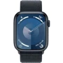 Apple Watch Series 9 45mm GPS Midnight Aluminum Case with Midnight Sport Loop (MR9C3) : Экран OLED LTPO (яркость до 2000 нит) с технологиями Retina / защитное стекло Ion-X повышенной прочности