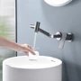 Смеситель настенный Lefton Single-Handle Wall Mount Bathroom Faucet with Temperature Display-BFWM2401 Grey: Назначение Для раковины