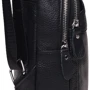 Чоловіча сумка-слінг Borsa Leather чорна (K1202-black): Фактура Гладка, матова