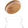 Банка для сыпучих продуктов Ardesto Fresh Hourglass 1100 мл: Материал бамбук, стекло