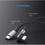 Кабель Ugreen Angled USB-C to USB-C 3A 1m Grey/Black (50123) фото 4