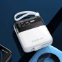 Зовнішній акумулятор WK Wekome Power Bank 10000mAh Super Charging PD20W+22.5W White+Clear (WP-309): Вбудований кабель Apple Lightning / USB Type-C