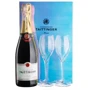 Шампанское Taittinger Brut Reserve + 2x glasses, gift box (0,75 л) (BW8460): Объем, л 0.75