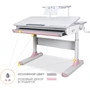 Детский стол Mealux Edmonton Multicolor PN с полкой S50 (арт. BD-610 W/MC + PN + S50 WG)