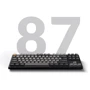 Клавиатура Keychron K1 87 keys, Gateron RED, RGB, Black (M1_KEYCHRON): Дополнительно подсветка клавиш, бесшумная