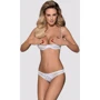 Ажурный эротический комплект Obsessive Alabastra set white S/M