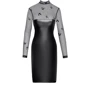 Платье Noir Handmade F310 Sublime wetlook and flocked mesh midi dress Вlack, 3XL