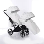 Универсальная коляска для двойни 2 в 1 Junama Glow Duo Slim 03, белый с серебристым (J-G-DUOs-03): Возможность установки люльки есть