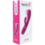 Вибратор-кролик Liebe Bend It Plus Cerise, гибкий, 2 мотора, 10 режимов