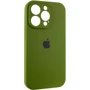 Чехол для iPhone Mobile Case Silicone Case Full Camera Protective Dark Olive for iPhone 15 Pro Max: Цвет зеленый