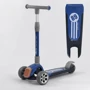 Самокат трехколесный Best Scooter складной алюминиевый руль, 3 колеса PU со светом Black/Blue (102024) фото 7