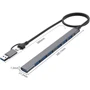 Адаптер XOKO Adapter USB-C+USB to 7xUSB3.0 (XK-AC-700m-SL): Інтерфейс підключення USB 3.0, USB-C