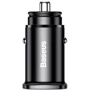Зарядний пристрій Baseus Car Charger USB+USB-C Square Metal 30W Black (CCALL-AS01): Кабель в комплекті Відсутнє