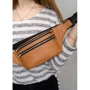 Жіноча поясна сумка Sambag Tirso коричнева (81333121w): Фактура Матовая, Гладкая