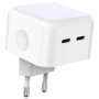 Зарядное устройство XO Wall Charger 2xUSB-C+USB L102 35W White with Cable USB-C to Lightning: Кабель в комплекте Lightning, USB-C