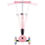 Самокат GLOBBER серии JUNIOR FOLDABLE LIGHTS пастельно-розовый с цветами (433-210): Конструкция рамы складная