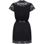 Сексуальний халатик Obsessive 810-PEI-1 peignoir black XXL