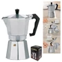 Кофеварка гейзерная Stenson Retro 3 чашки 150 мл (MH-5173-3): Цвет нержавеющая сталь