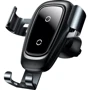 Держатель Baseus Car Holder Wireless Charger Gravity Mount Black (WXYL-B0A)