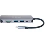 Адаптер D-Link Adapter USB-C to 2xUSB 3.0+USB-C+SD+MicroSD Gray (DUB-2325): Цвет серый
