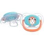 Пустышка Bebe Confort Physio Air силиконовая, 2 шт, 0/6 мес синяя с оранжевым (3104201770)