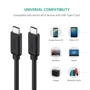 Кабель UGREEN USB-C to USB-C US286 3A 60W 2m Black фото 4