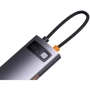 Адаптер Baseus Adapter StarJoy USB-C to HDMI4K+3xUSB3.1+PD+RJ45+SD Gray (WKWG080213) фото 4
