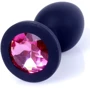 Анальная пробка Boss Series - Jewellery Black Silicon PLUG Medium Pink (BS6400087)