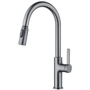Смеситель для кухни Lefton Copper Kitchen Pull-Down Faucet with 3 Water Outlet Modes-KF2202 Grey