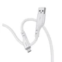 Кабель Hoco USB Cable to MicroUSB X97 Crystal 2.4A 1m Light Gray: Длина 1 м